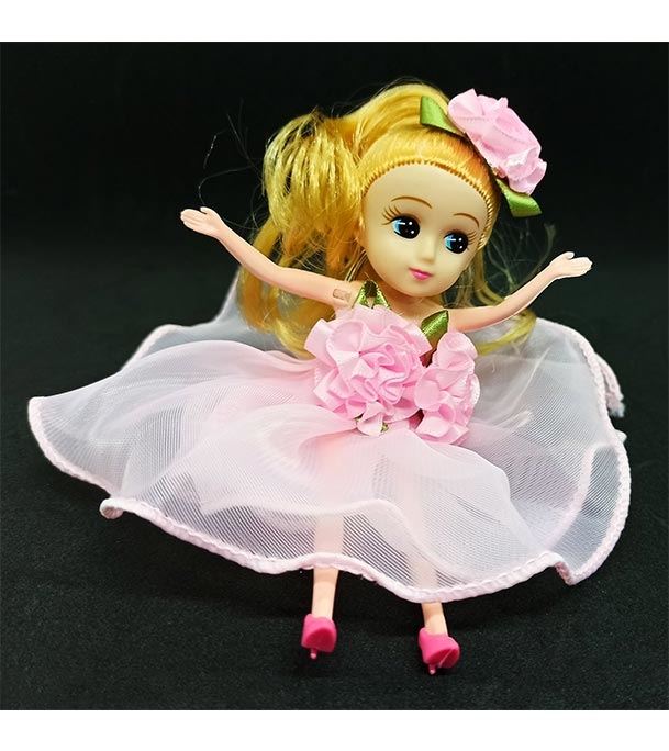 Buy Mini Doll Beautiful Dressed With Key Ring Pink Online
