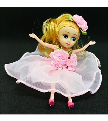 Buy Mini Doll Beautiful Dressed With Key Ring Pink Online