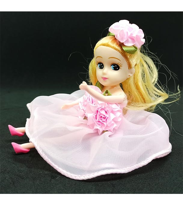 Buy Mini Doll Beautiful Dressed With Key Ring Pink Online