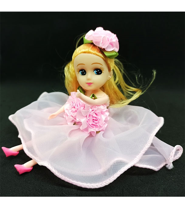 Buy Mini Doll Beautiful Dressed With Key Ring Pink Online