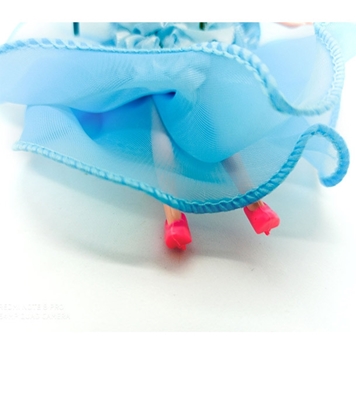 Buy Mini Doll Beautiful Dressed With Key Ring Blue Online
