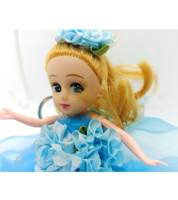 Buy Mini Doll Beautiful Dressed With Key Ring Blue Online