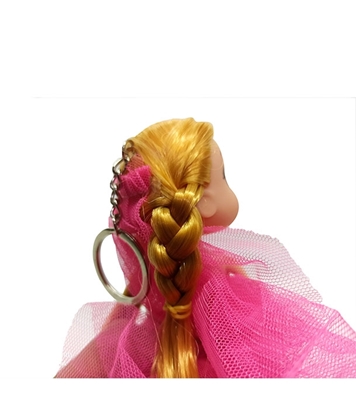 Buy Mini Doll Beautiful Dressed With Key Ring Pink Online