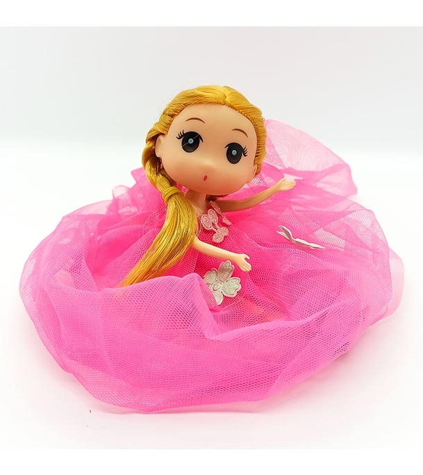 Buy Mini Doll Beautiful Dressed With Key Ring Pink Online
