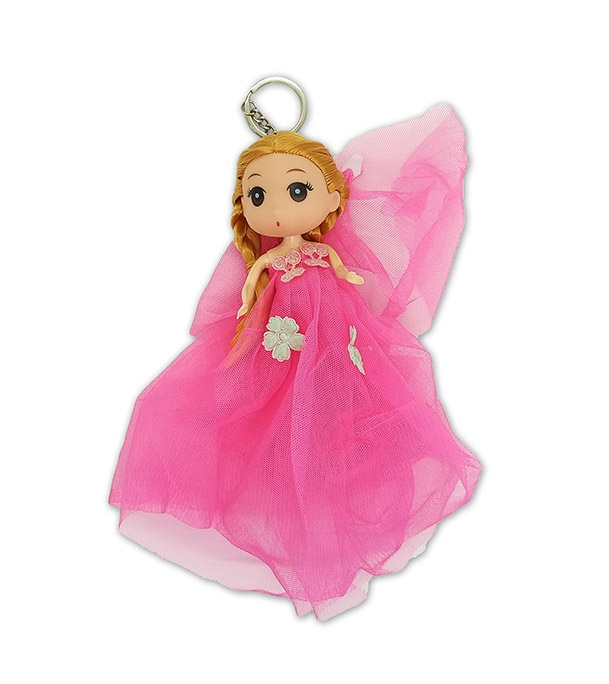 Buy Mini Doll Beautiful Dressed With Key Ring Pink Online