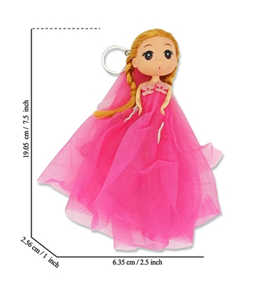 Buy Mini Doll Beautiful Dressed With Key Ring Pink Online