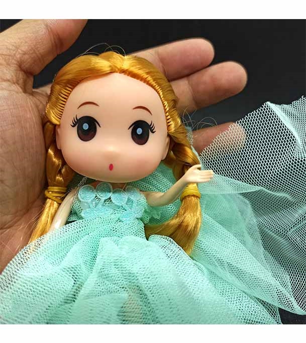 Buy Mini Doll Beautiful Dressed With Key Ring Ice Blue Online