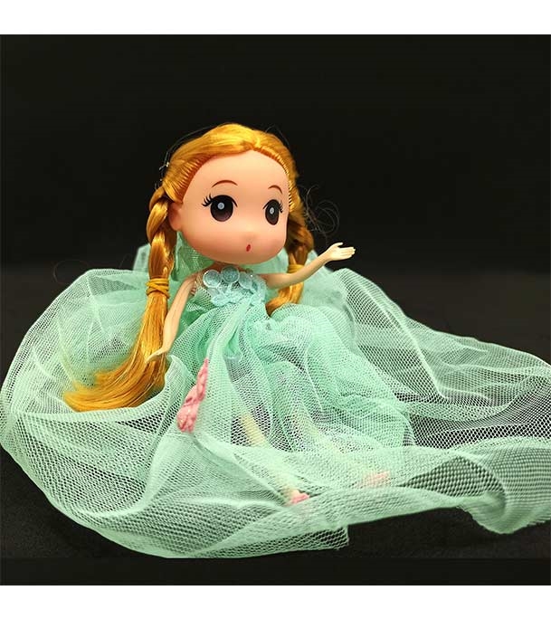 Buy Mini Doll Beautiful Dressed With Key Ring Ice Blue Online