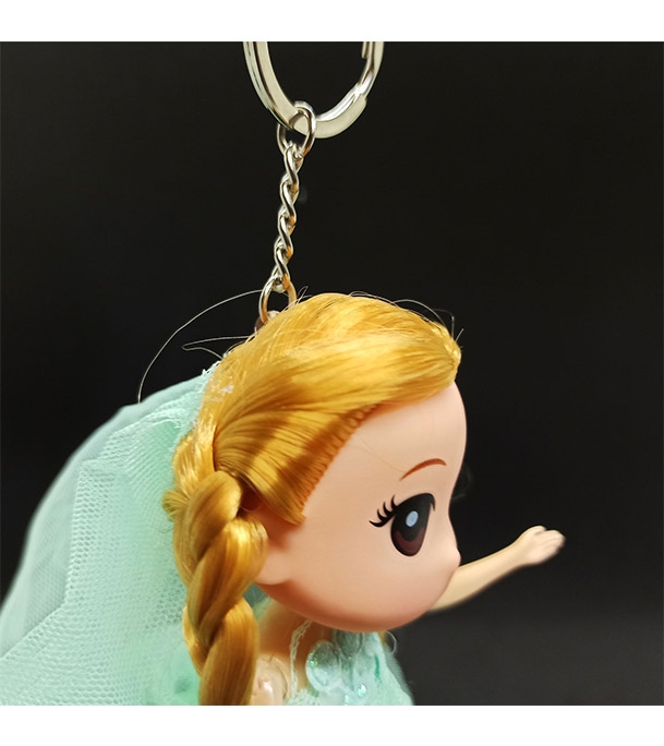 Buy Mini Doll Beautiful Dressed With Key Ring Ice Blue Online