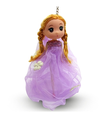 Buy Mini Doll Beautiful Dressed With Key Ring Purple Online