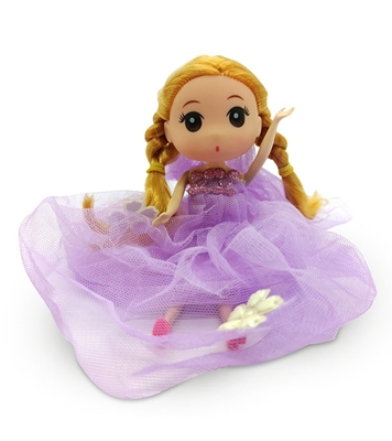 Buy Mini Doll Beautiful Dressed With Key Ring Purple Online