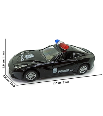 Buy Kid's Alloy Die cast Metal 1:32 Scale Rescue Police Toy Car Black Online