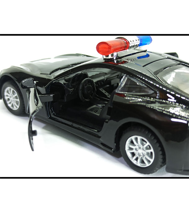 Buy Kid's Alloy Die cast Metal 1:32 Scale Rescue Police Toy Car Black Online