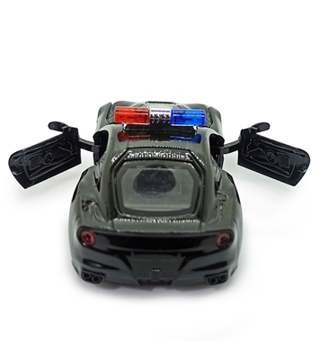Buy Kid's Alloy Die cast Metal 1:32 Scale Rescue Police Toy Car Black Online