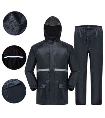 Buy Rain coat  Waterproof 2 Part Black Online at Best Price