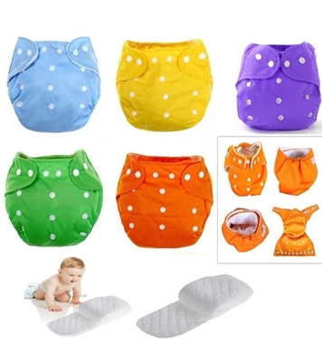 Buy Washable Reusable Cloth Baby Diaper with 1 Pad 3 Layer 1 Pc Online
