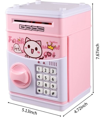 Buy Kid's Portable ATM Automatic Door Money Deposit Box Toy Online