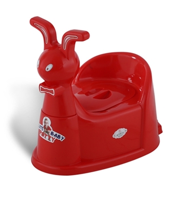 Picture of Rabbit Portable Baby Potty Training Toilet (Chair, Seat, Step Stool) For Kids - Red