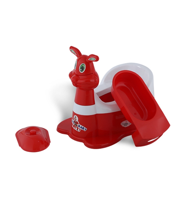 Picture of Bunny Portable Baby Potty Training Toilet (Chair, Seat, Step Stool) For Kids - Red