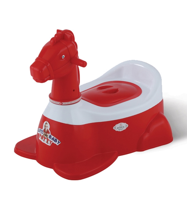 Picture of Horse Baby Potty Training Toilet (Chair, Seat, Step Stool) For Kids - Red
