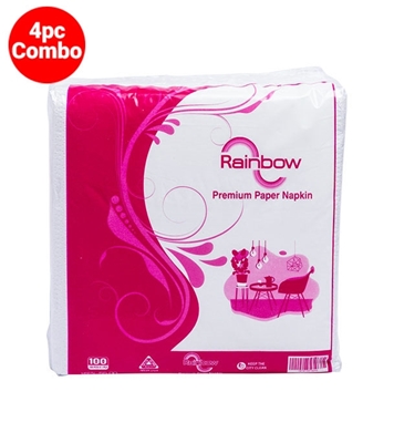 Buy Rainbow Premium Paper Napkin 4 Pcs Combo Online at Best Price