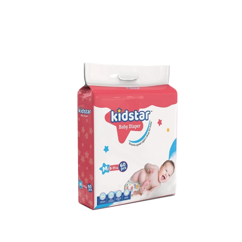 Buy PRAN Kidstar Baby Diaper Medium 60pcs Online