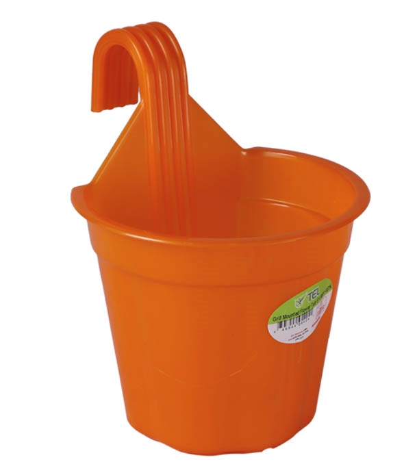Buy Grill Mounted Flower tub 6" Orange Online at Best Price