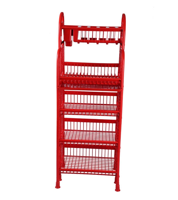 Buy Classic Queen Kitchen Rack With Tray 5 Step Red Online at Best Price