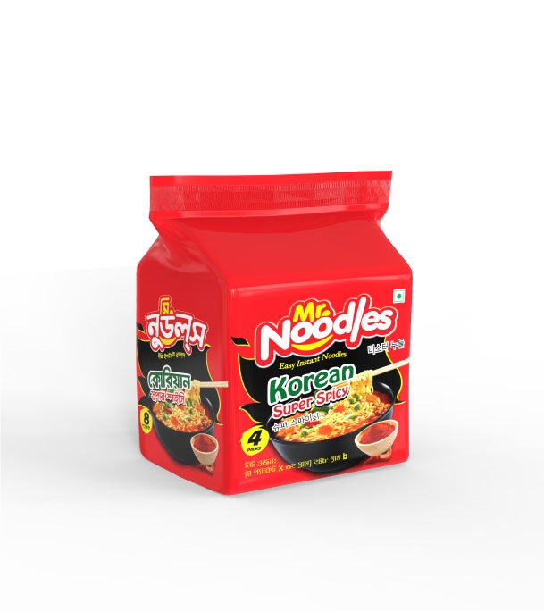 Buy PRAN Mr. Noodles Korean Super Spicy (62gmX4pcs) Online