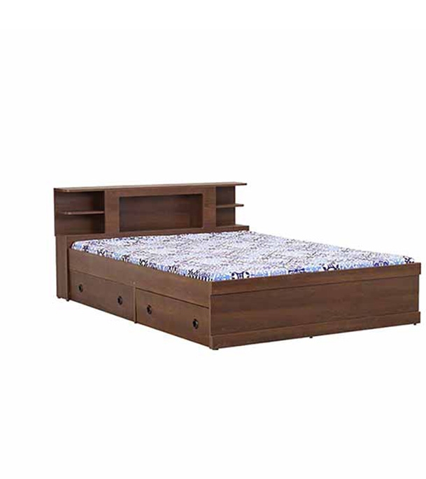 Buy Regal Laminated Board Marigold Double Bed Antique Online