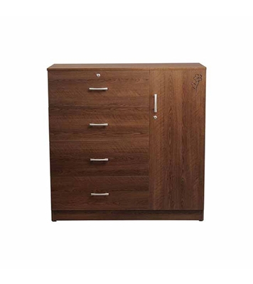 Buy Regal Harper Laminated Board Wardrobe Antique Online