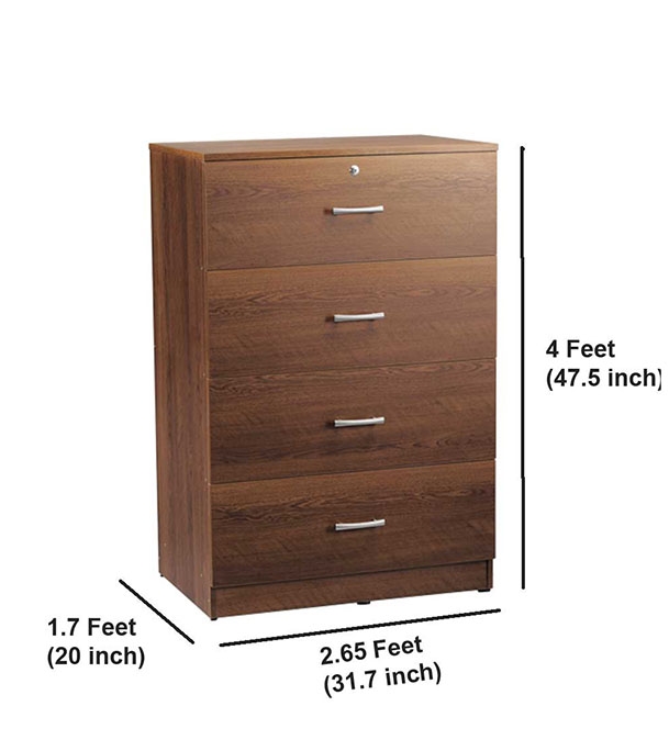 Buy Regal Harper Laminated Board Chest Of Drawer Antique Online