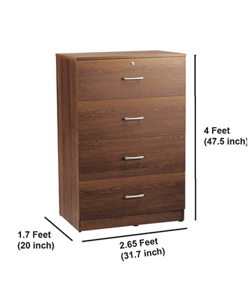 Buy Regal Harper Laminated Board Chest Of Drawer Antique Online