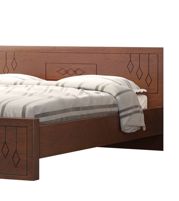Buy Regal Bluebell Wooden King Bed Antique Online