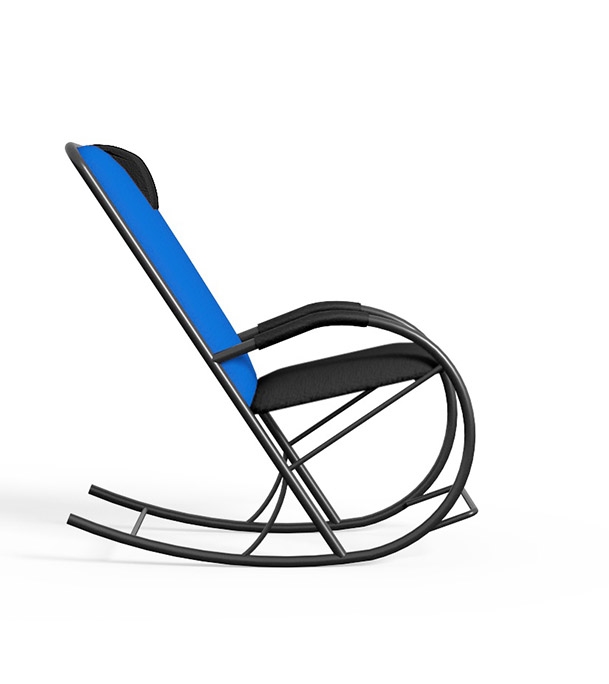 Buy Regal Metal Rocking Chair Blue Online