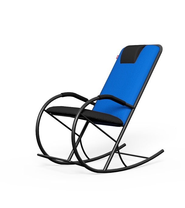 Buy Regal Metal Rocking Chair Blue Online