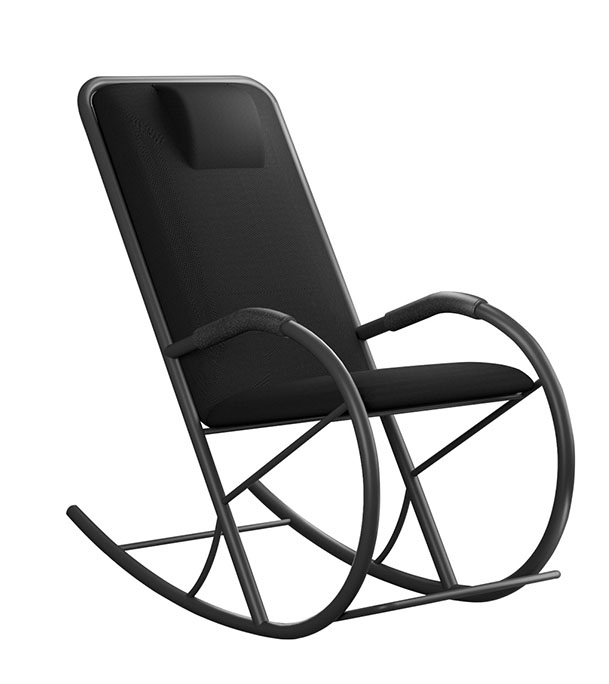 Buy Regal Metal Rocking Chair Black Online