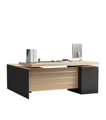 Buy Regal Laminated Board Senior Executive Table Beech And Black Online