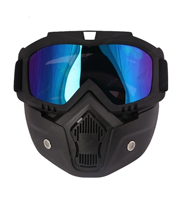 Buy Modular Motorcycle Bike Riding Helmet Open Face Mask Shield Goggles Detachable Online