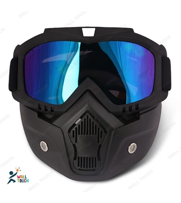 Buy Modular Motorcycle Bike Riding Helmet Open Face Mask Shield Goggles Detachable Online