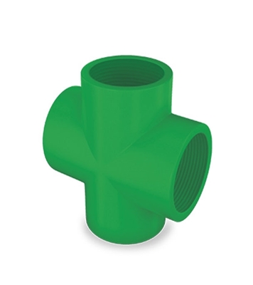 Buy RFL PVC Thread Cross Tee 1" Green Online