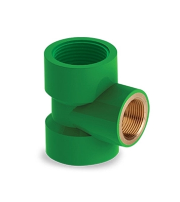 Buy RFL PVC Thread R-Brass Tee 3/4"x1/2" Green Online