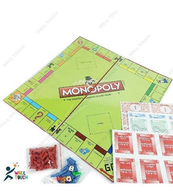 Buy Monopoly Banking Paper Board Game With Money Card Dice & Others Tools Blue Online