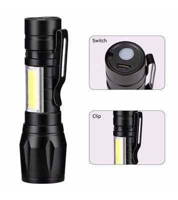 Buy Telescopic Zoom Flash Ligh Xpe+COB Online at Best Price