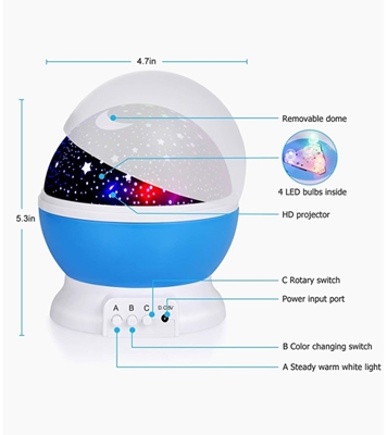 Buy Star Master Rotating Starry Sky Light, Colorful Night Lamp Online
