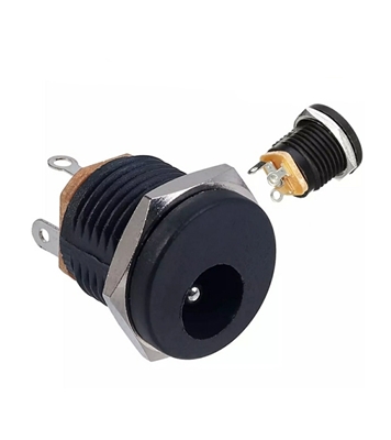Buy Dc Female Jack Connector With Nut 5 Pcst Online at Best Price