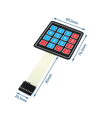 Buy 4x4 Matrix 16 Key Membrane Switch Keypad, 4x4 Matrix Keyboard, Matrix Keyboard Online