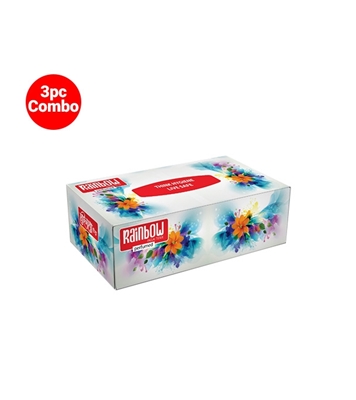 Buy Rainbow 200 sheet Facial Tissue Box 3 Pcs Combo Online at Best Price