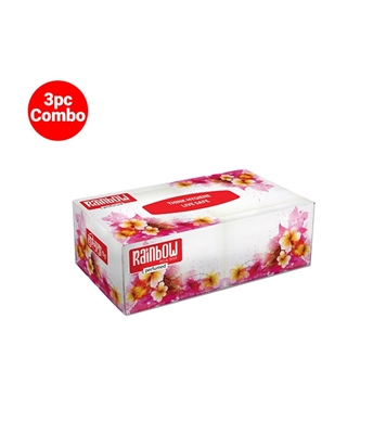 Buy Rainbow 200 sheet Facial Tissue Box 3 Pcs Combo Online at Best Price