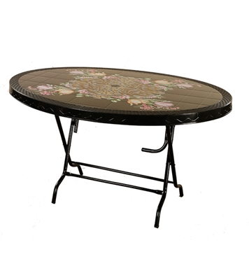 Buy 6 Seated Deluxe Table-Print Black  Flower (St/L) Online at Best Price